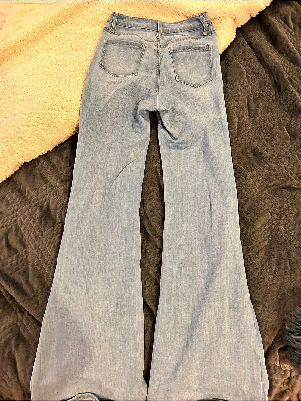 Denim Austin High Rise Flare Jeans Blue